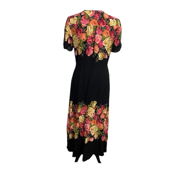 Free People Maxi Dress Size X Small Black Floral - Picture 12 of 15
